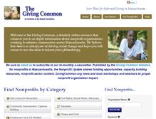 Tablet Screenshot of givingcommon.org